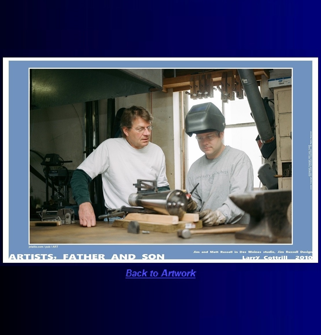 Portrait poster: Artists Father and Son by Larry Cottrill